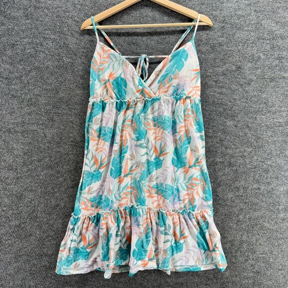 Unbranded Dresses & Skirts - Unbranded Dress Women M Medium White Floral Shift Short V-Neck Lined Sleeveless